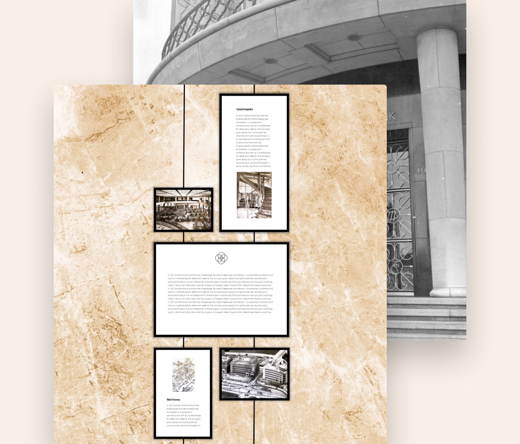 A mockup of a project