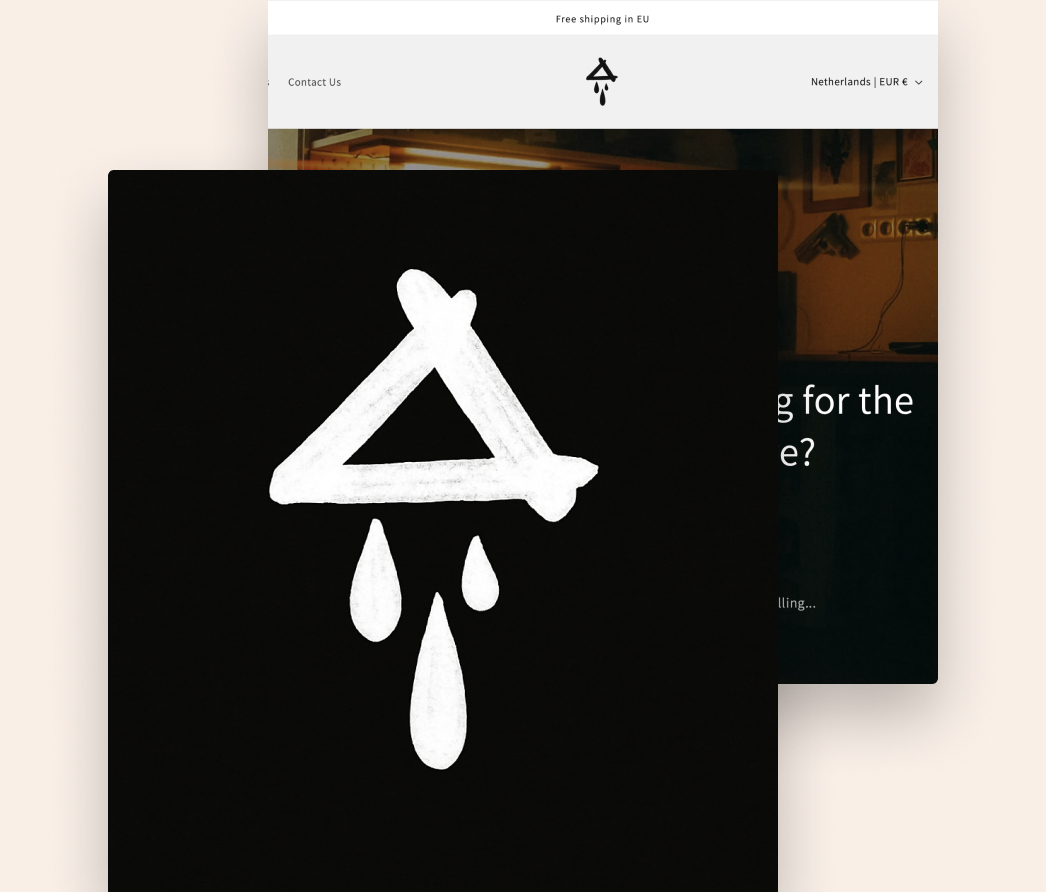 A mockup of a project